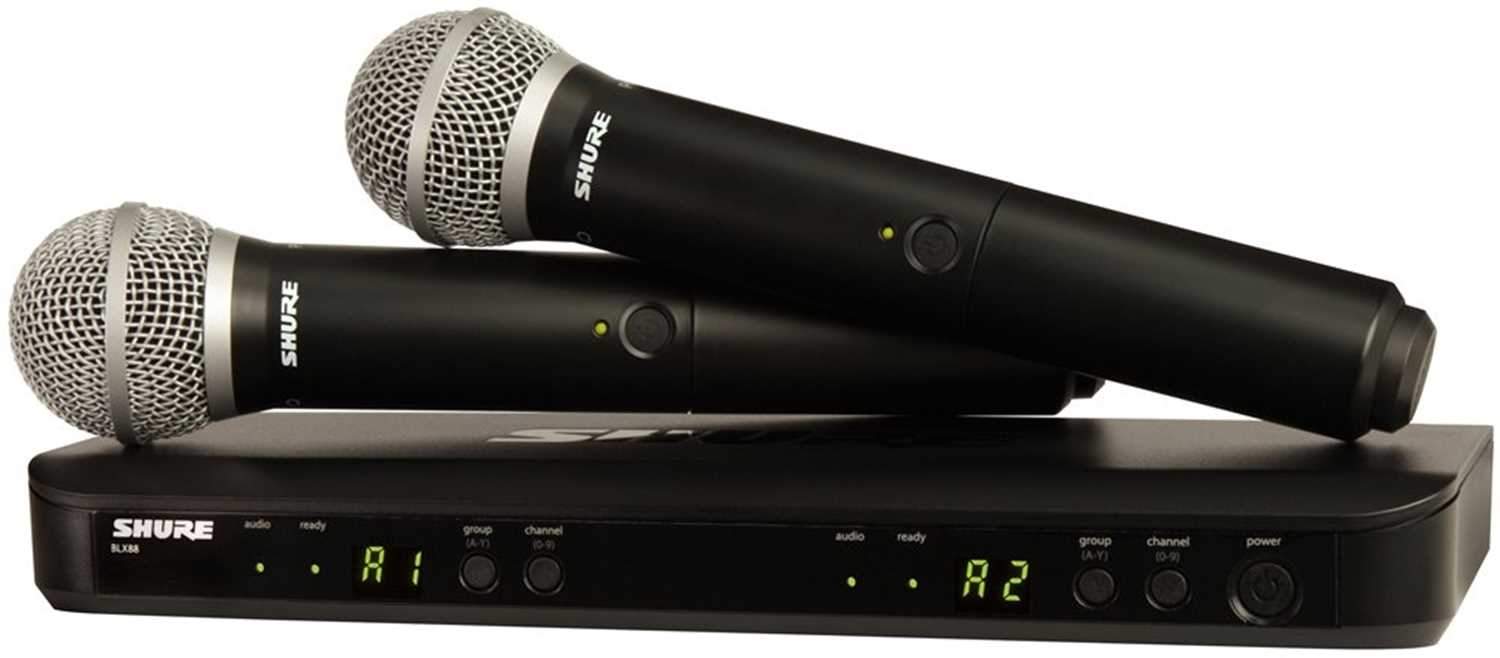 Shure BLX288/PG58 Dual Wireless Mic System J10 - Solotech