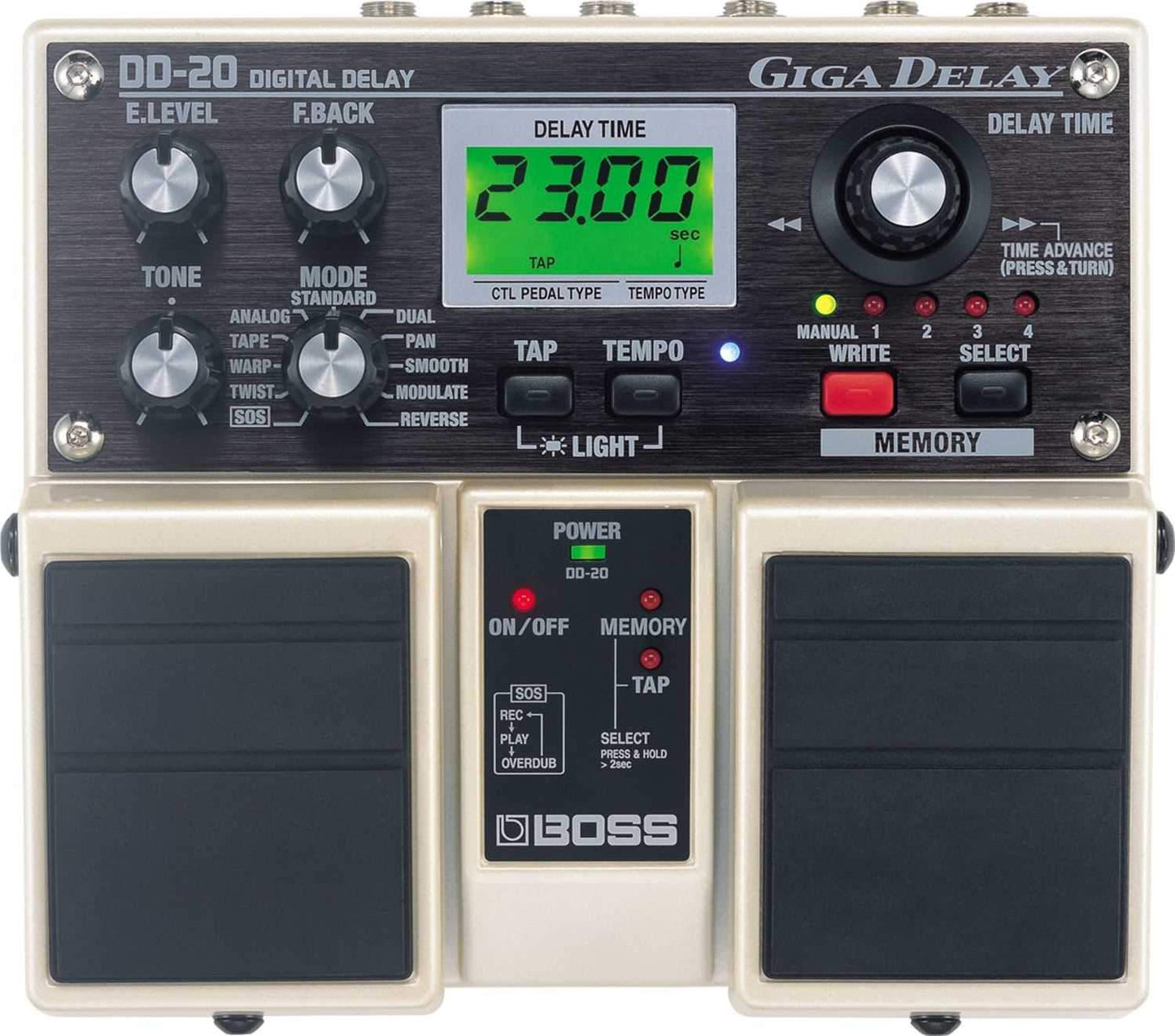 Boss DD20 Giga Delay Guitar Effects Pedal - Solotech