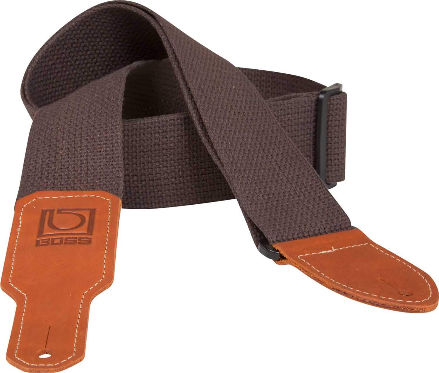 Boss BSC-20-BRN 2 inch Brown Cotton Guitar Strap - Solotech