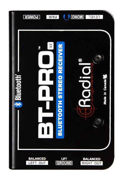 Radial BT-Pro V2 BlueTooth Wireless Receiver with Balanced Stereo DI Outputs - ProSound and Stage Lighting