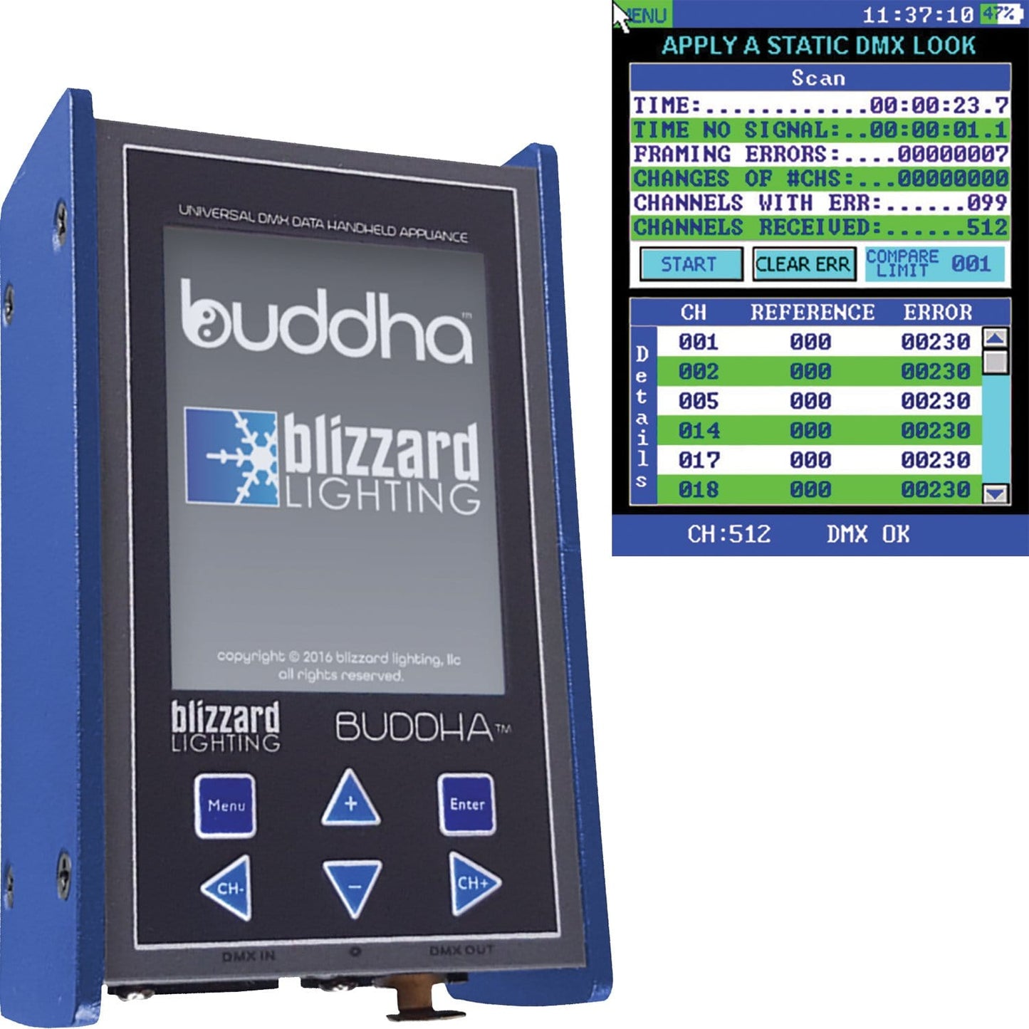 Blizzard Buddha DMX Cable Tester - Solotech