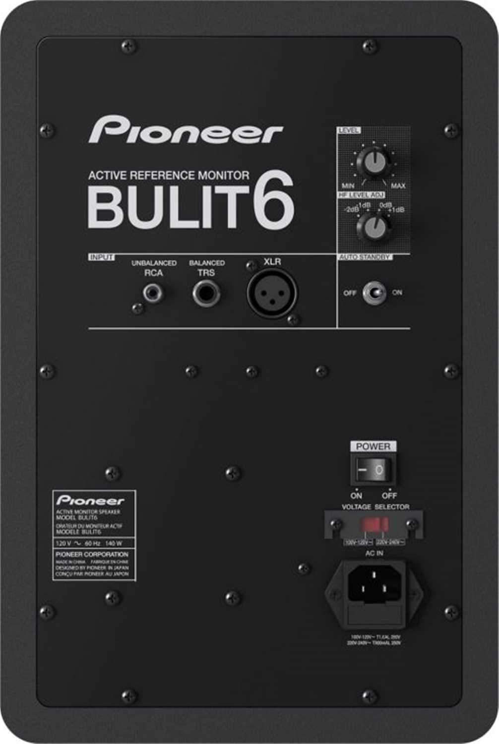 Pioneer DJ BULIT6 6-Inch Powered Studio Monitor - Solotech