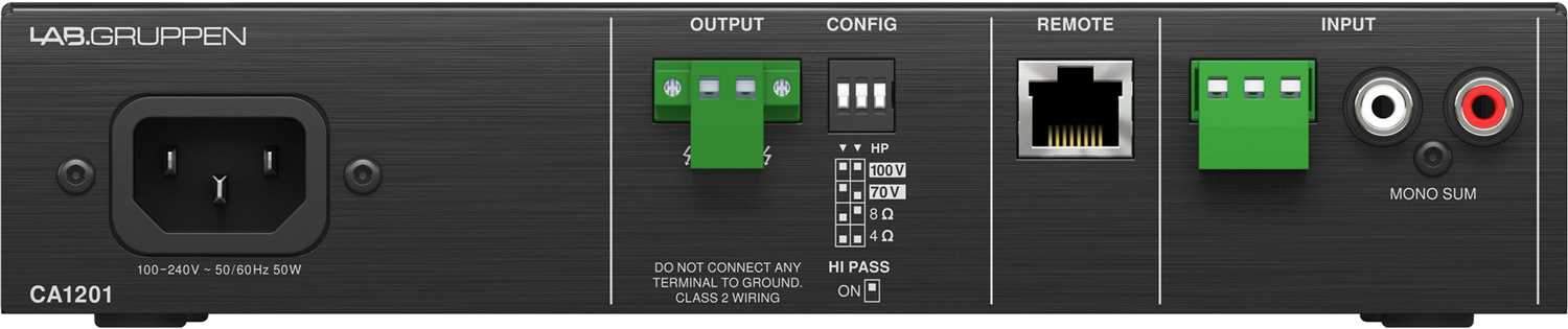 Lab Gruppen CA1201 120 Watt Commercial Amplifier - ProSound and Stage Lighting