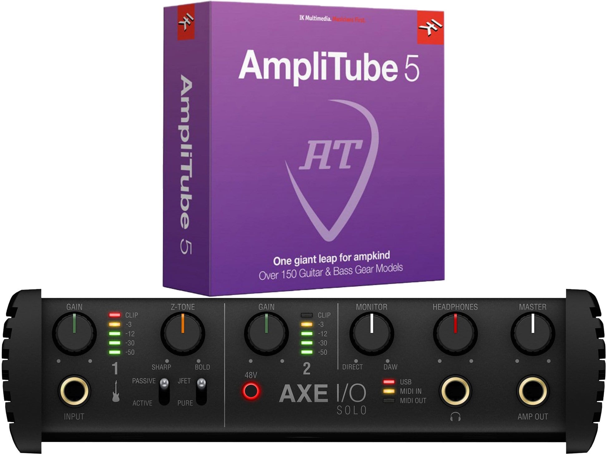 Ik Multimedia Axe I/O Solo & Amplitube 5 Bundle - PSSL ProSound and Stage Lighting