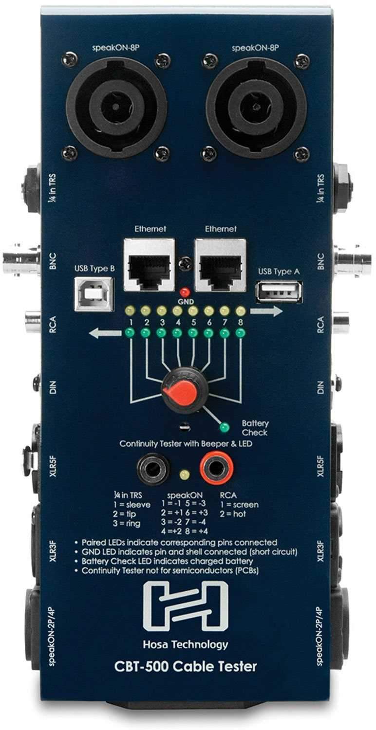 Hosa CBT-500 Pro Audio Cable Tester - ProSound and Stage Lighting