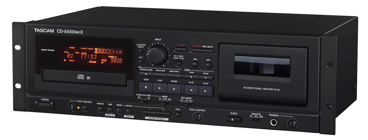 TASCAM CD-A550 ② Tascam CD-A550 MKII CD & Cassette Player Recorder