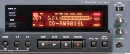 Tascam CD-RW901SL CD Recorder Bal I/O AES/EBU - Solotech