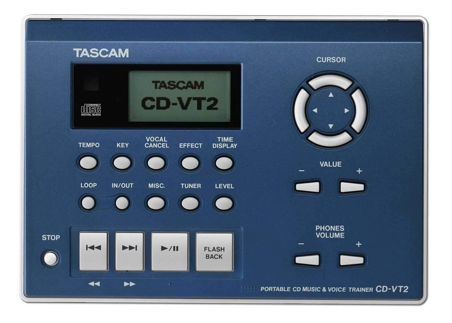 Tascam CD-VT2 Vocal/Instrument Trainer & Cd Player - Solotech