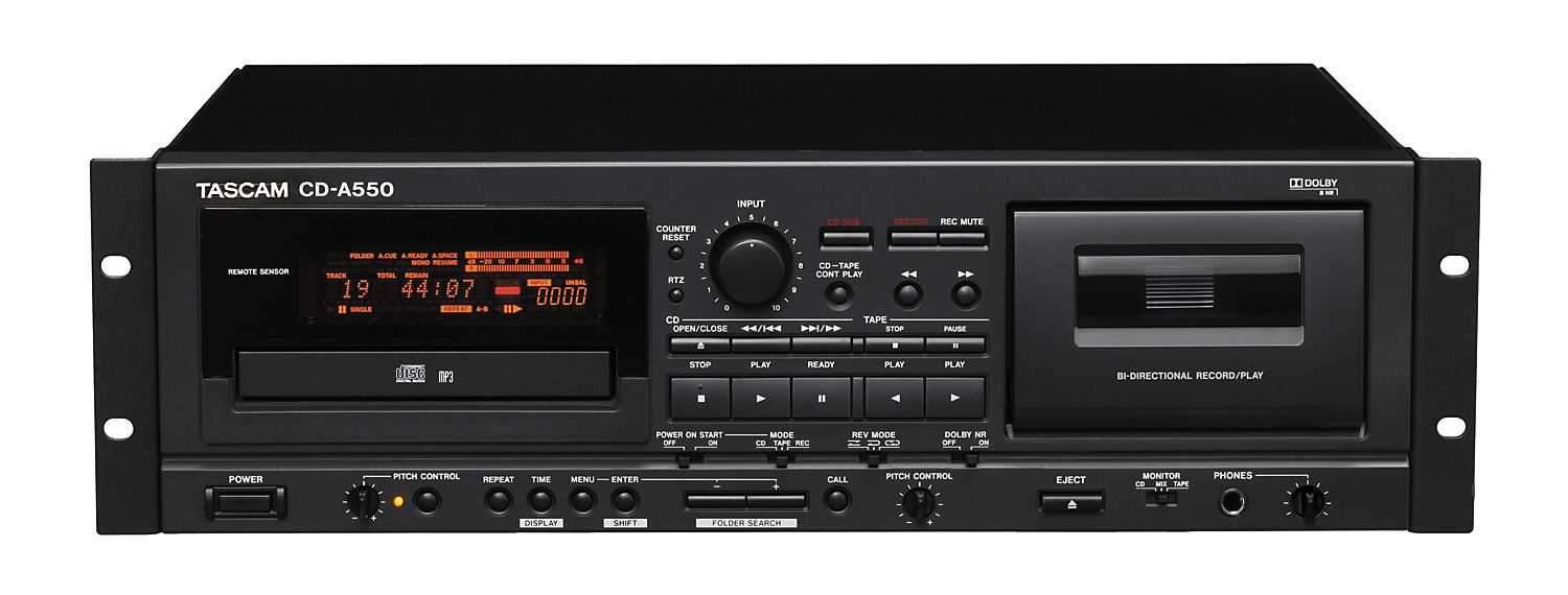 Tascam CDA550 CD/Casette Rackmount Player - Solotech