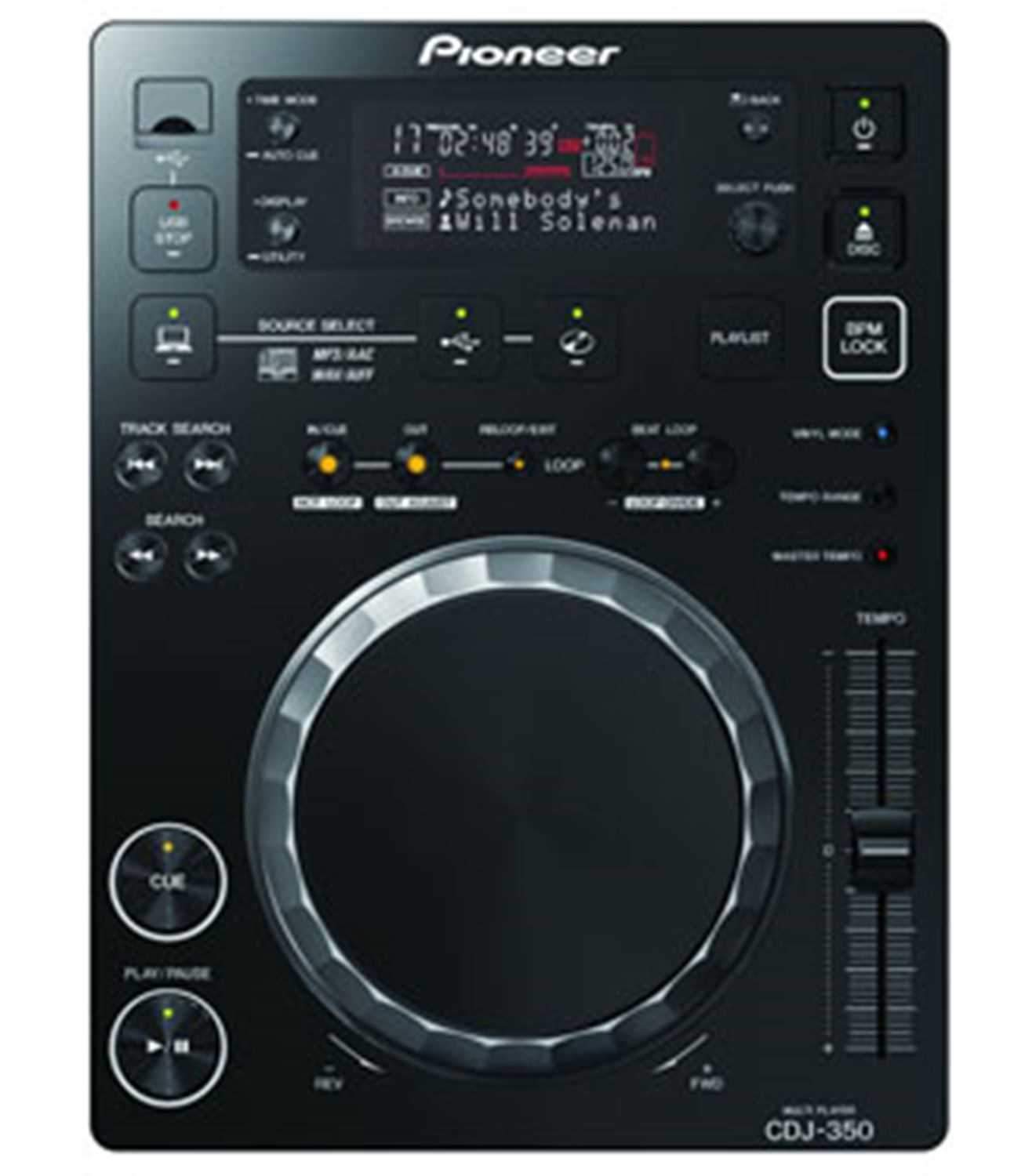 Pioneer DJ CDJ-350 Table Top Multi Media Player - Solotech