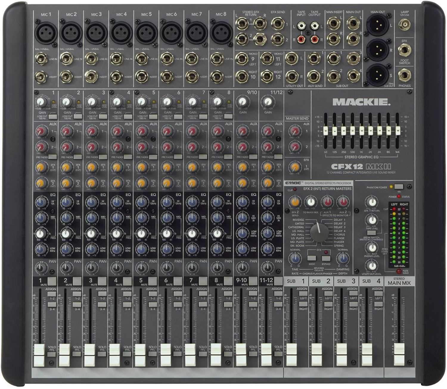 Mackie CFX 12MKII 12 Channel Live Sound Mixer with Fx - Solotech