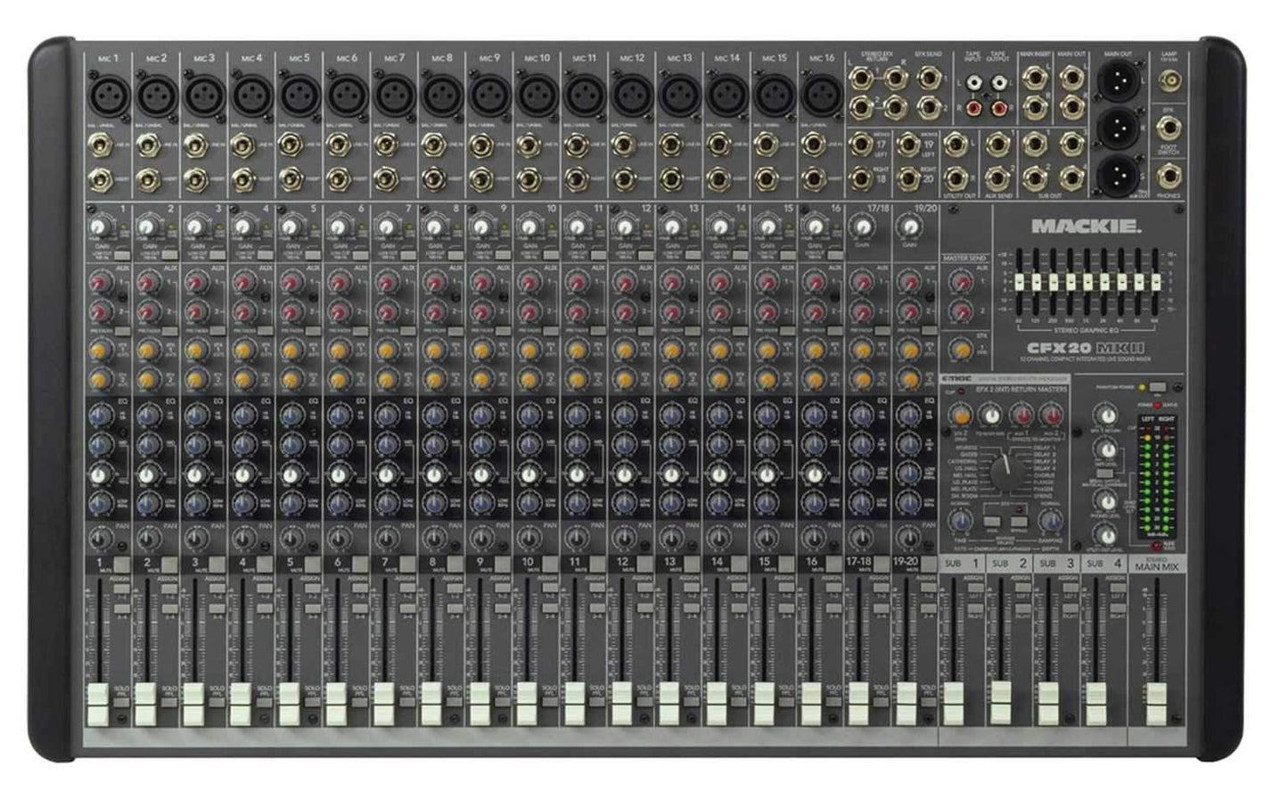 Mackie CFX20 MKII 20 Ch Live Sound Mixer With Fx - Solotech