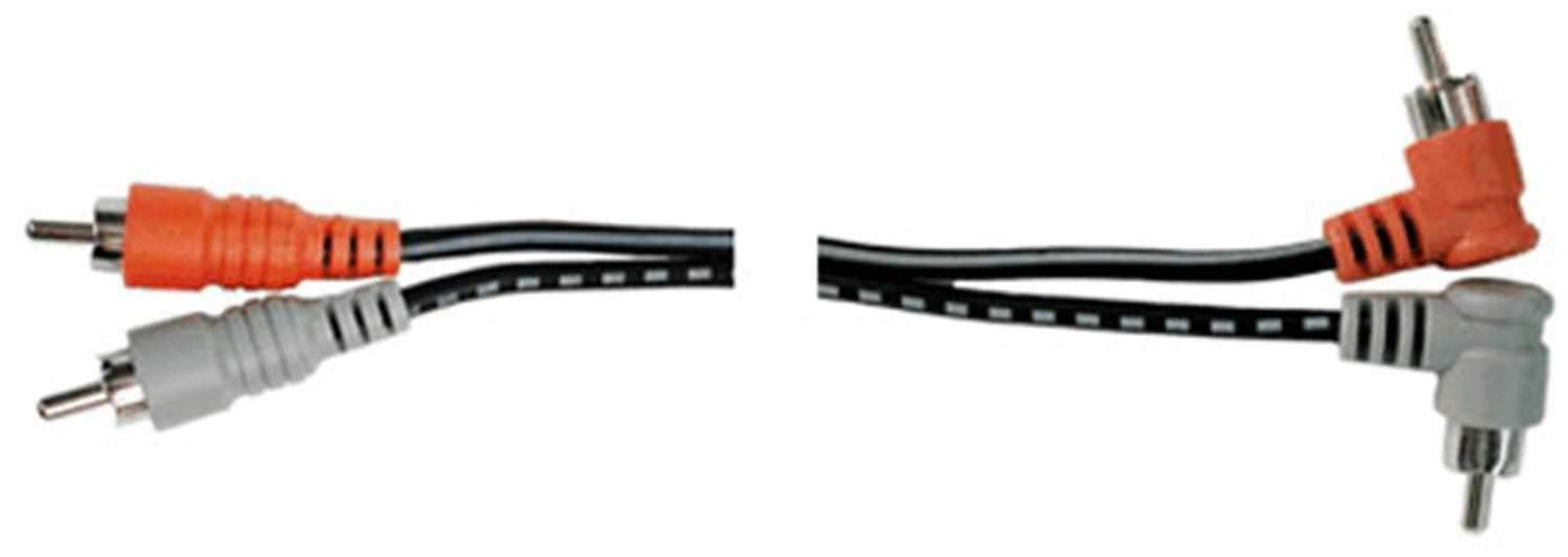 3.3 Ft Dual RCA Right Angle to Straight Male Cable - Solotech