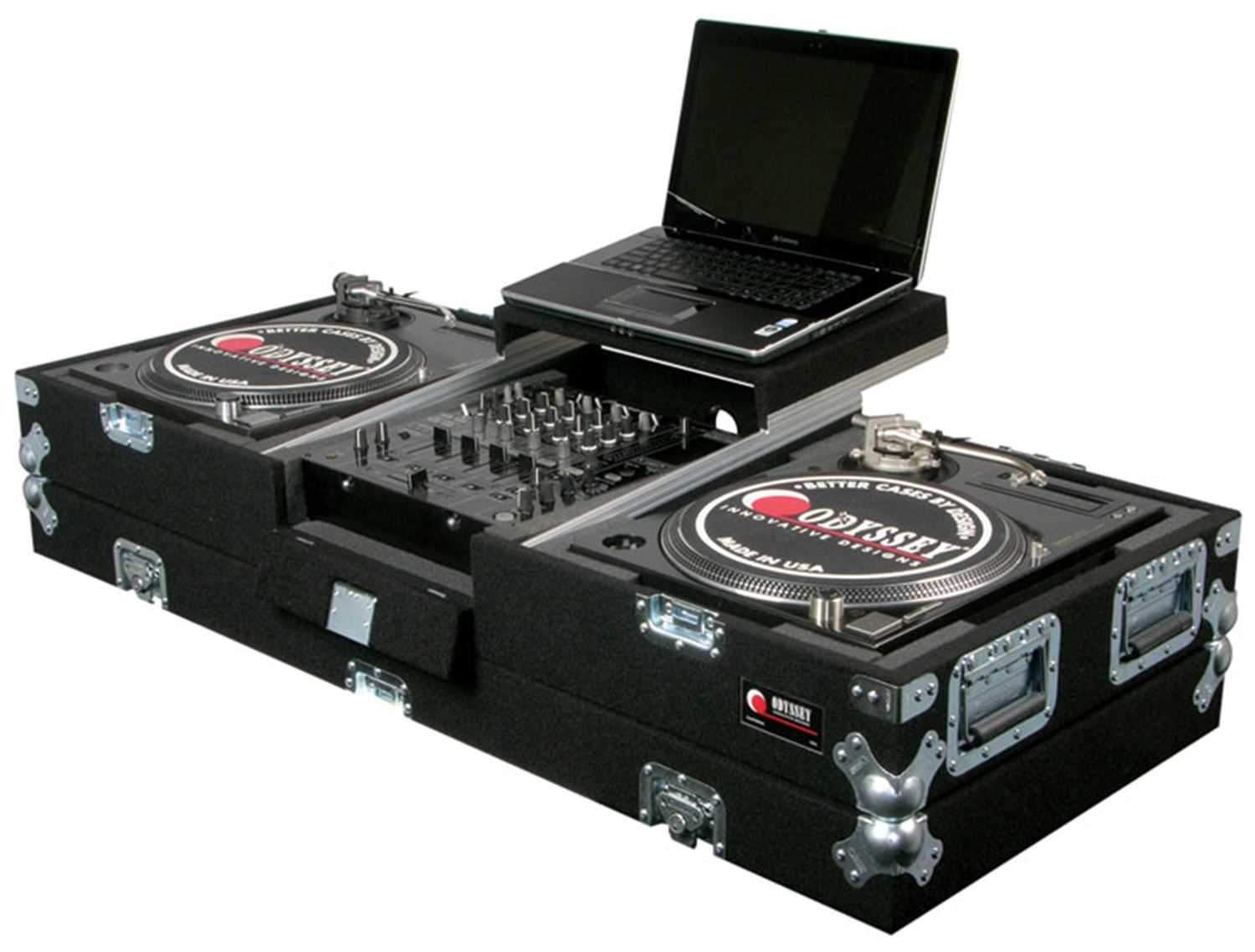 Odyssey CGSBM12 2 Turntables/ 12" Mixer Case - PSSL ProSound and Stage Lighting