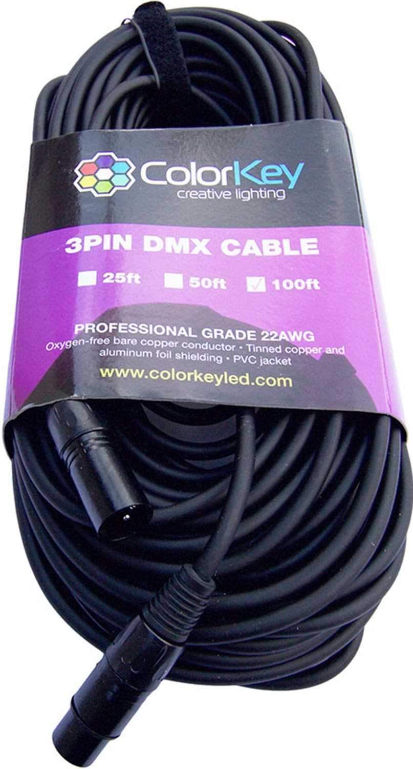 ColorKey CKC-100DMX 3-Pin DMX Light Cable 100Ft - Solotech