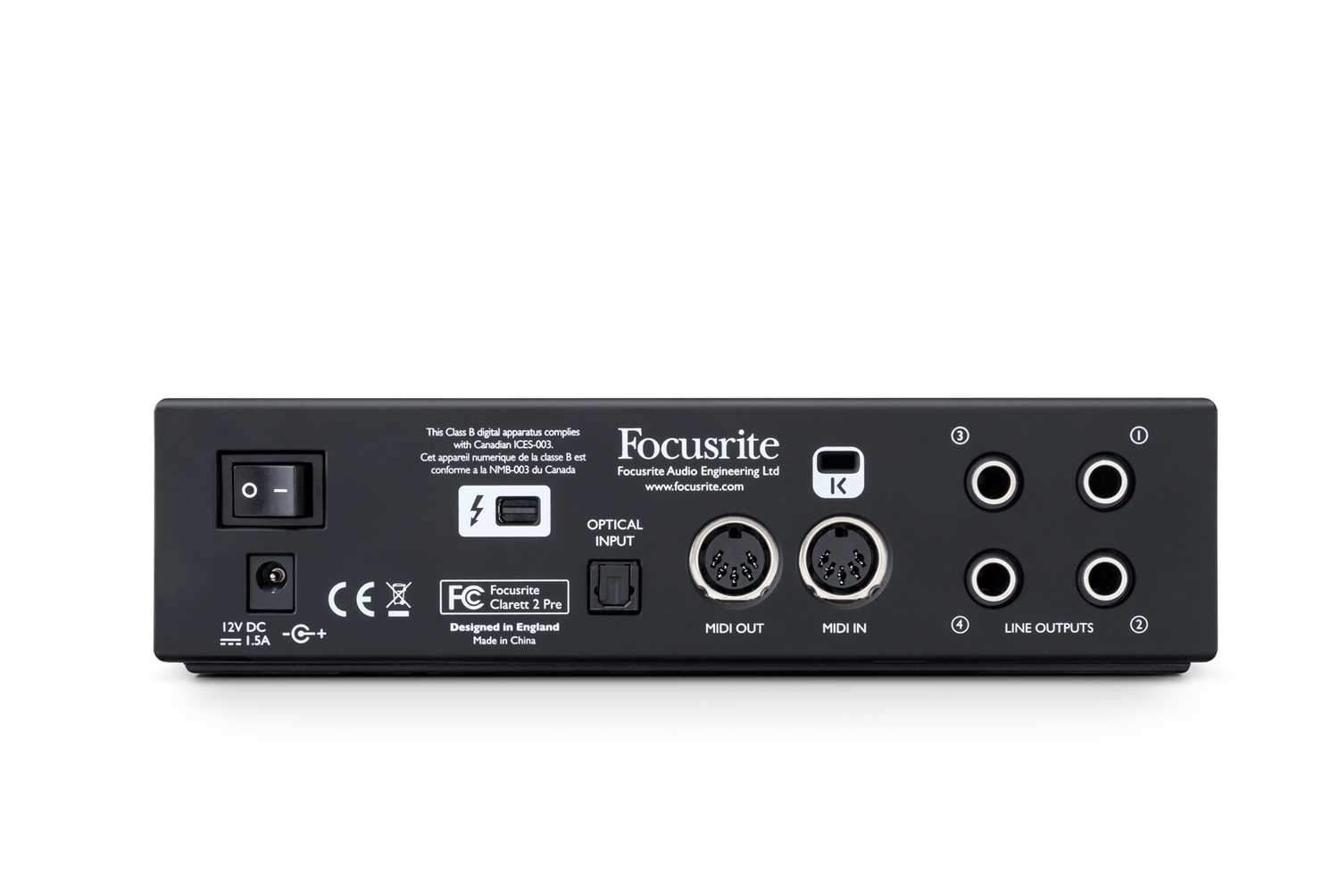 Focusrite Clarett 2 Pre 10x4 Thunderbolt Interface - Solotech