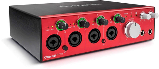 Focusrite Clarett 4Pre USB 18-in, 8-out Audio Interface - Solotech