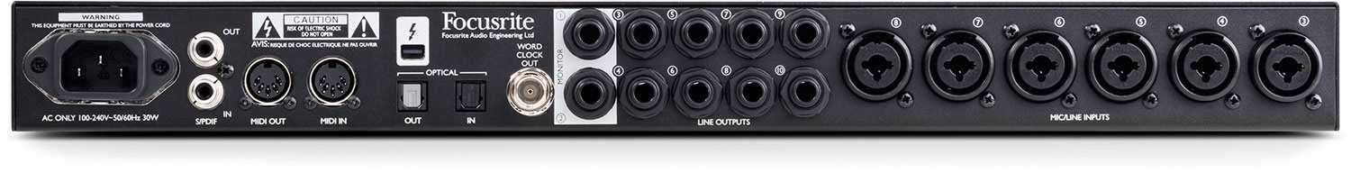 Focusrite Clarett 8Pre USB 18-in, 20-out Audio Interface - Solotech