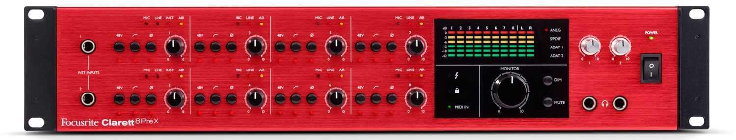 Focusrite Clarett 8PreX Thunderbolt Interface - Solotech