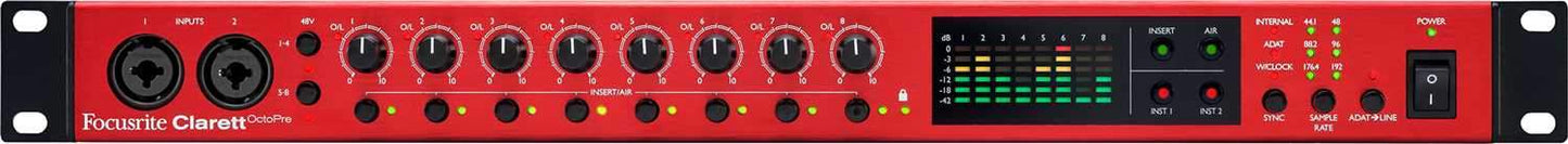 Focusrite Clarett Octopre AD/DA Converter & Preamp - ProSound and Stage Lighting