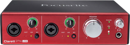 Focusrite Clarett 2Pre USB 10x4 Audio Interface - Solotech