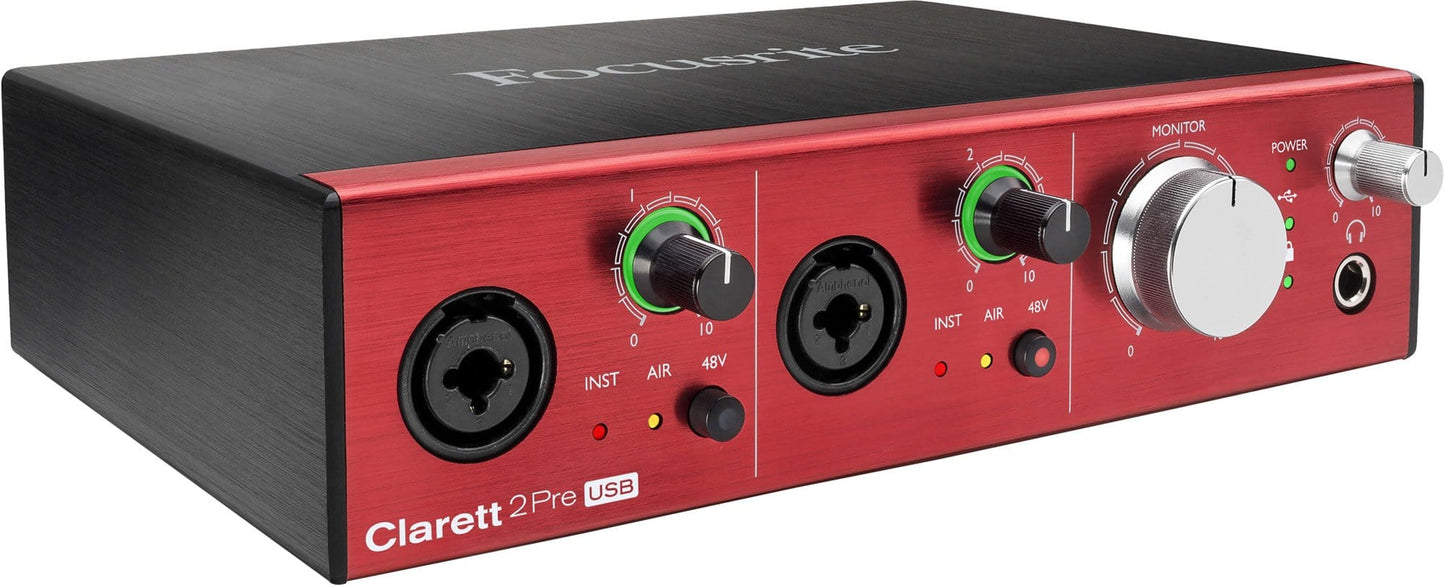 Focusrite Clarett 2Pre USB 10x4 Audio Interface - Solotech