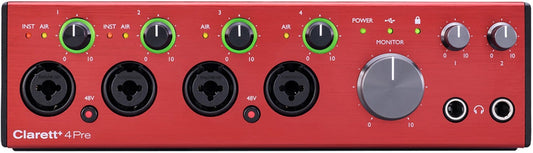 Focusrite Clarett+ 4Pre 18x8 USB-C Audio Interface - PSSL ProSound and Stage Lighting