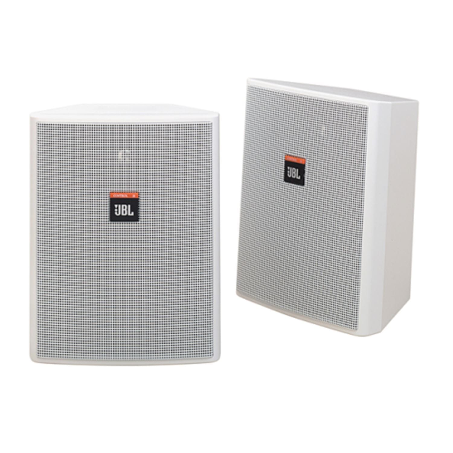 JBL CONTROL-25W 5.25-Inch Indoor/Outdoor 2-Way Speaker Monitor Pair - White - Solotech