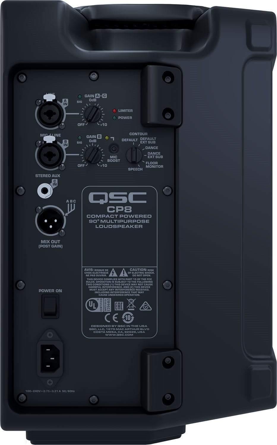 Cp8 QSC CP8 8-Inch 2-Way 1000W Powered Speaker – Solotech