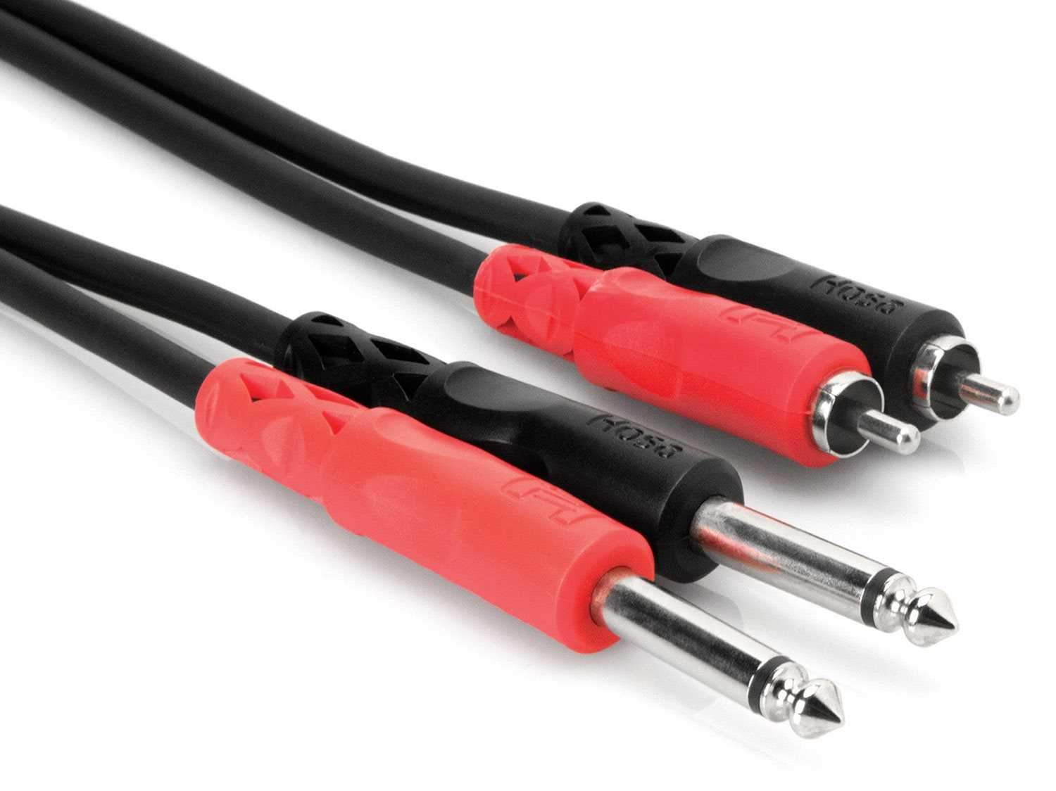 Hosa CPR-201 3.3 Foot Dual RCA (M) to 1/4" Mono (M) Cable - PSSL ProSound and Stage Lighting