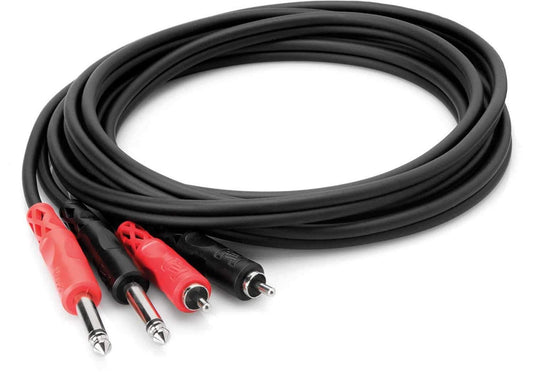 Hosa CPR-204 13.2 Ft Dual RCA (M) to 1/4" Mono (M) Cable - PSSL ProSound and Stage Lighting