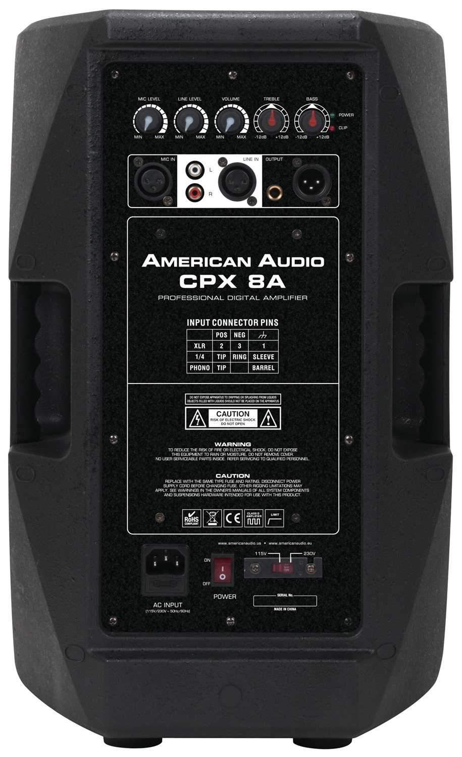 American Audio CPX8A 8-Inch 2-Way Powered Speaker - Solotech