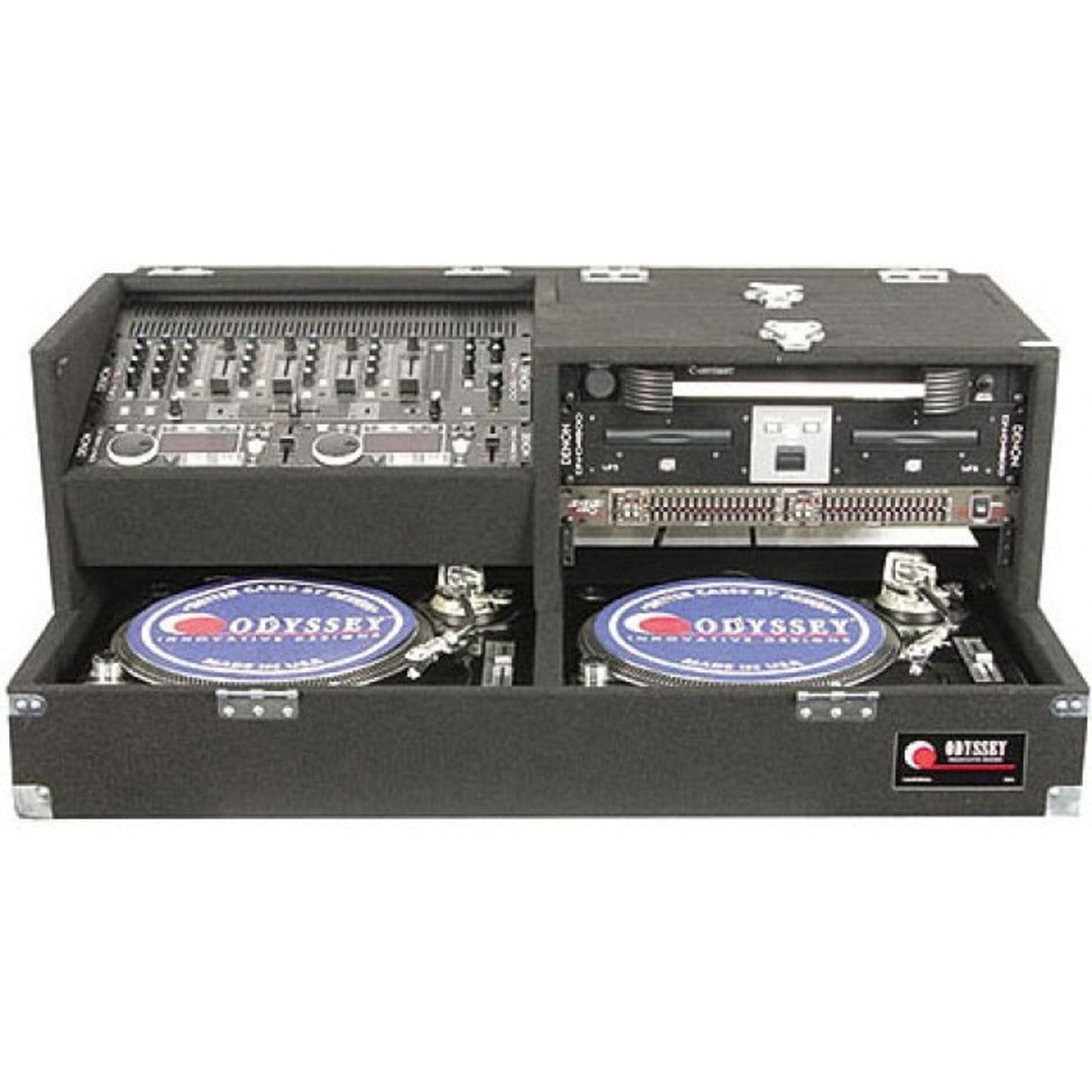 Odyssey CS132T Slide-Out Turntable Twin Rack Cas - Solotech