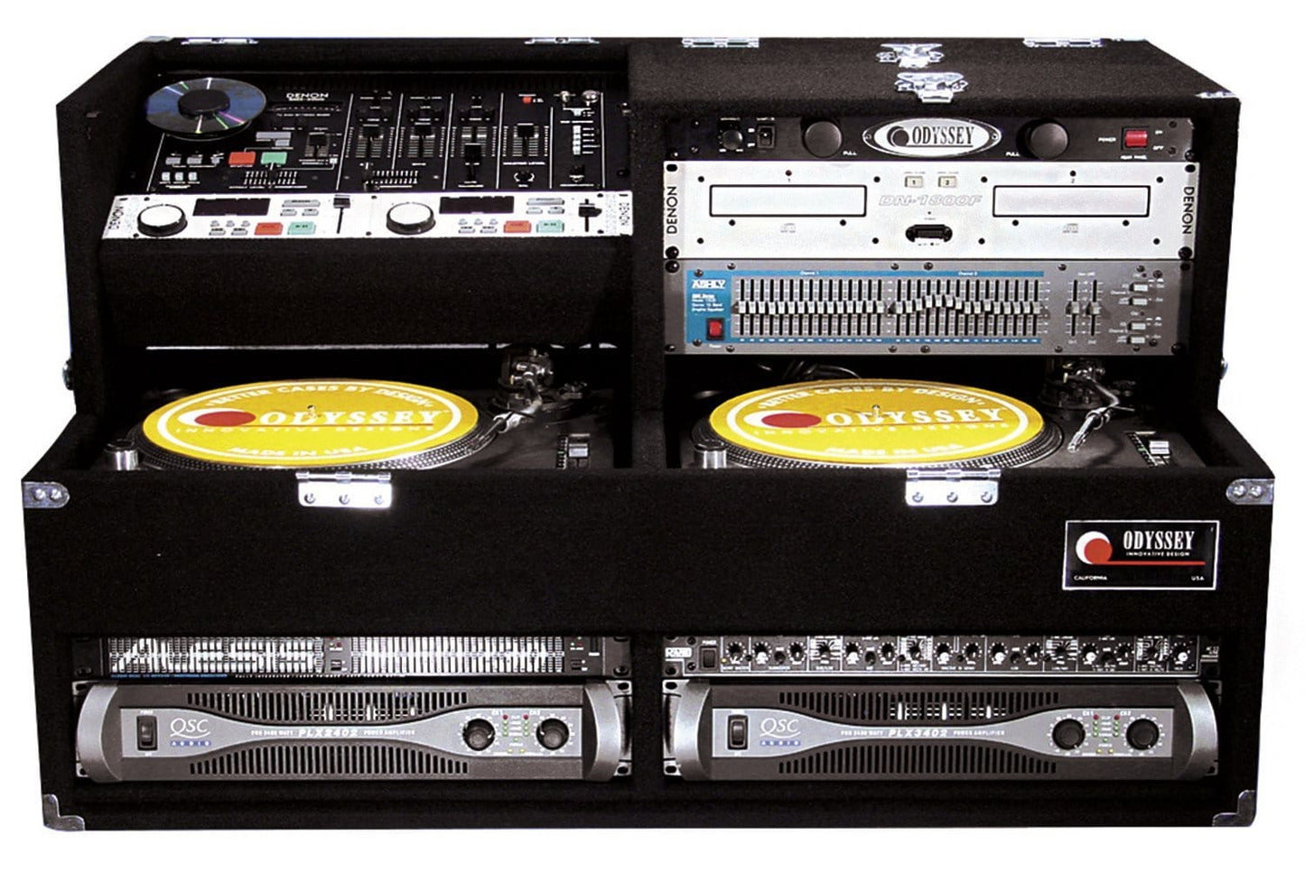 Odyssey CS132T06 Slide-Out Turntable Twin Rack - Solotech