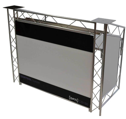 OPTI CS150 Control Station 5-ft Aluminum DJ Booth - Solotech