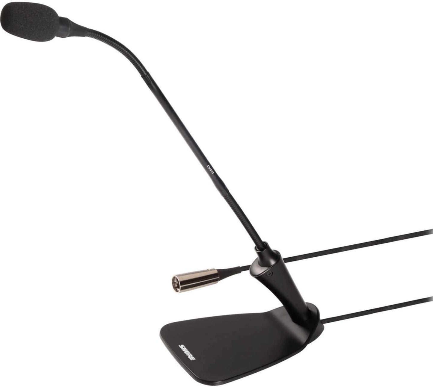 Shure CVG12D-B/C 12-Inch Gooseneck Mic Black with Base - ProSound and Stage Lighting