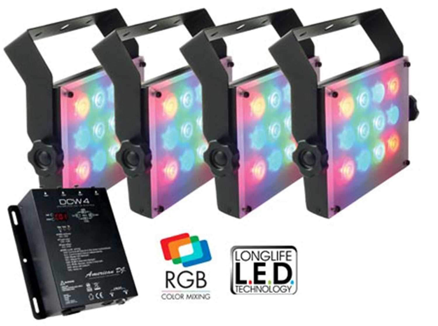 American DJ LED Color Wash System with DMX Controller - Solotech