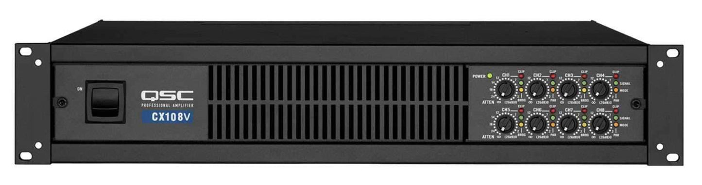 QSC CX108V 8 Channel 70 Volt Power Amplifier - Solotech