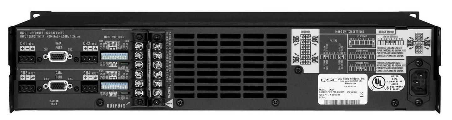 QSC CX25X 70V Power Amplifier - Solotech