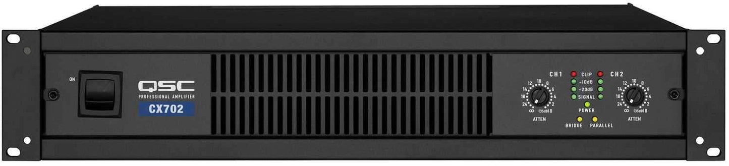 QSC CX702 2 Channel Power Amplifier 425W @ 8-Ohms - Solotech