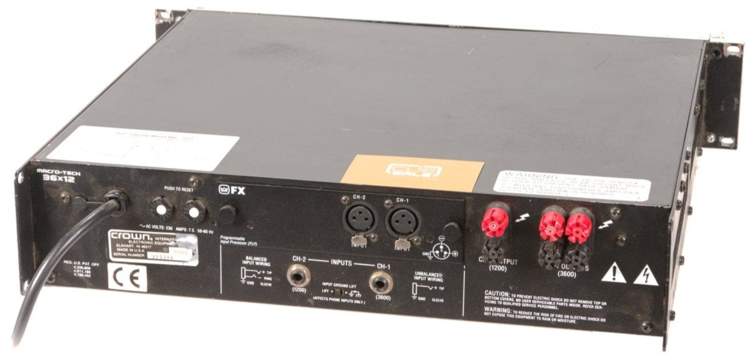 Crown Macrotech MA-36x12 2-Channel Audio Amplifier – Solotech