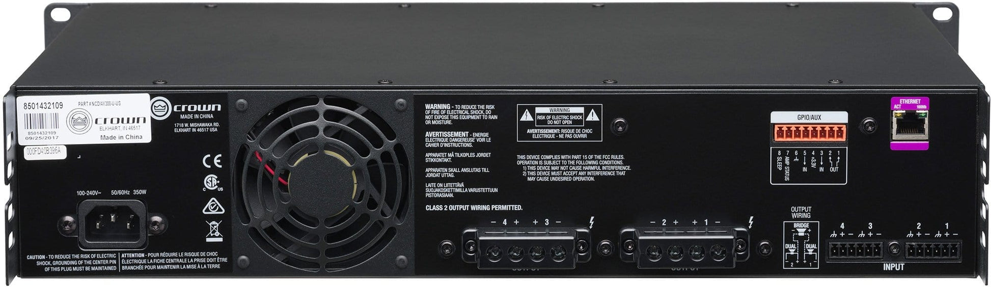 Crown CDi4x300 4x300W Power Amplifier - ProSound and Stage Lighting