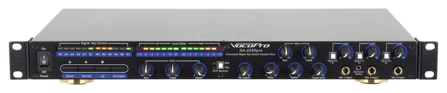 VocoPro DA-2200-PRO Digital Key Control Echo Mixer - ProSound and Stage Lighting