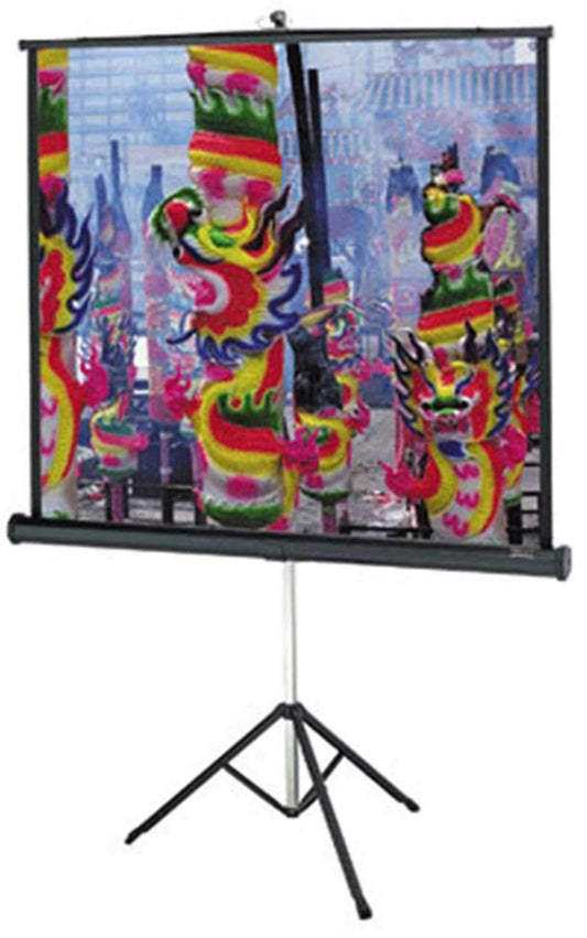 Dalite 84-Inch X 84-Inch Tripod Projection Screen Matte White - Solotech
