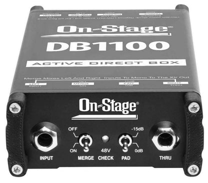 On-Stage DB1100 Active DI w Stereo-Mono Summing - Solotech