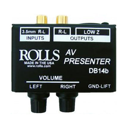 Rolls DB14b Audio/Visual Stereo Patch Box - ProSound and Stage Lighting