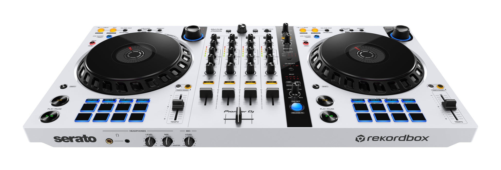 Pioneer DJ DDJ-FLX6 4-Channel Multi-Platform DJ Controller (White) - PSSL ProSound and Stage Lighting