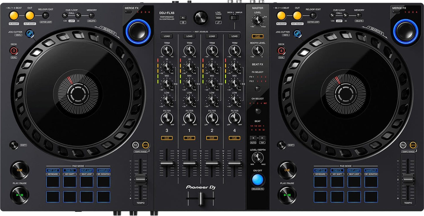 Pioneer DJ DDJ-FLX6 4-Ch Multi-Plat DJ Controller - ProSound and Stage Lighting