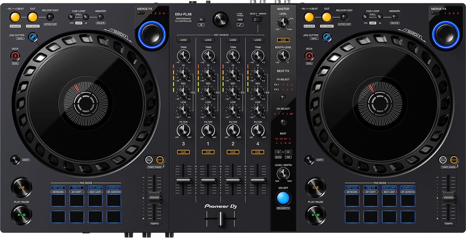 Pioneer DJ DDJ-FLX6 4-Ch Multi-Plat DJ Controller - ProSound and Stage Lighting