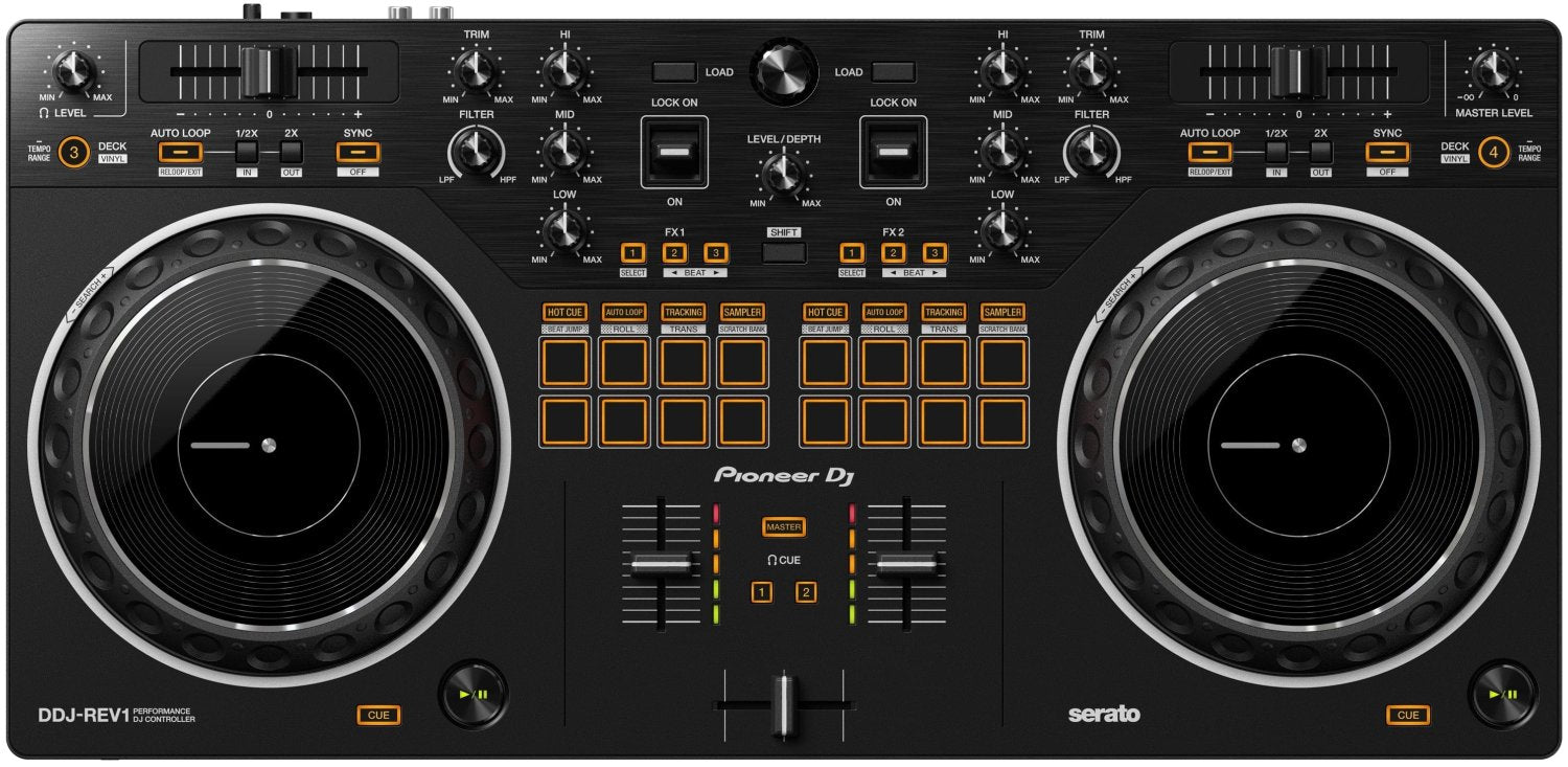 Pioneer DJ DDJ-REV1 Scratch-Style 2-Channel DJ Controller for Serato DJ ...